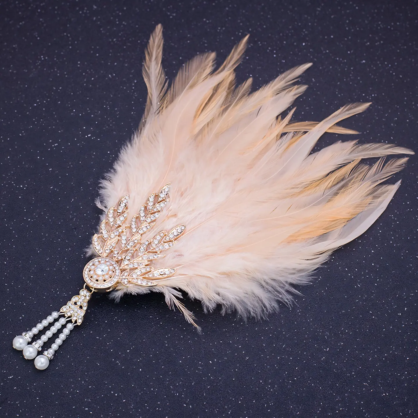 Feather tassel hair clip for stage performance, dance, party, wedding