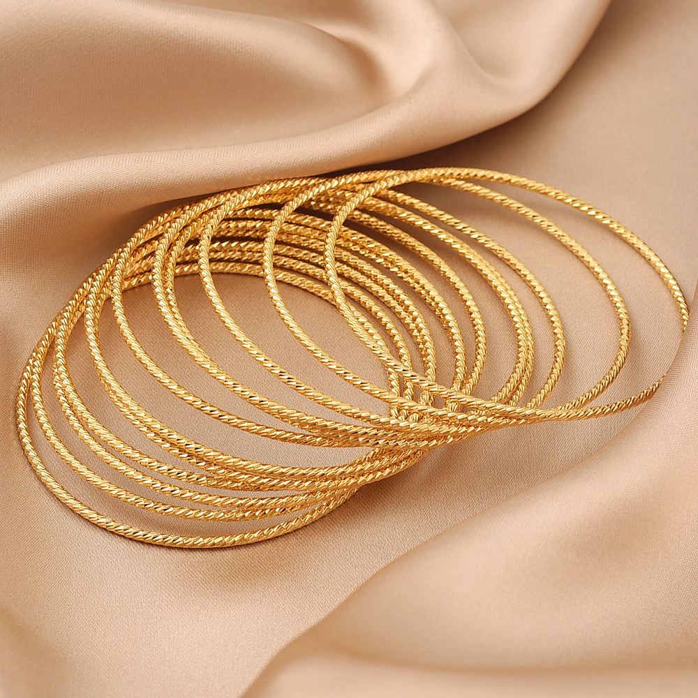 Fashion Dubai Gold Jewelry Gold Color Bangles For Ethiopian Bracelets Ethiopian Jewelry Gift