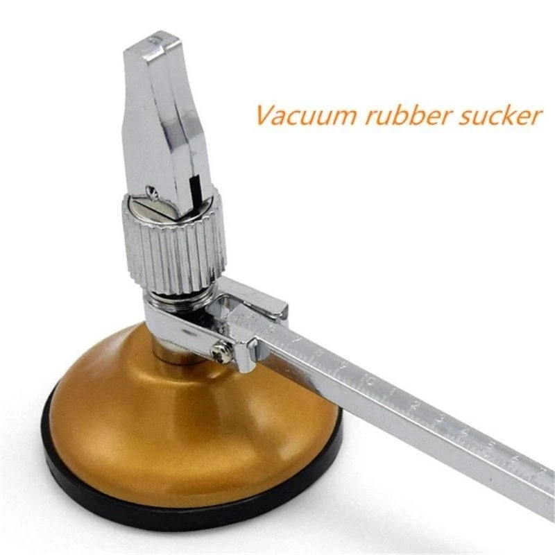 

652F Circle Glass Cutter Glass Cutter for w/ Suction Cup High-precision Diameter Compasses Cutting for Kitchen Ventil
