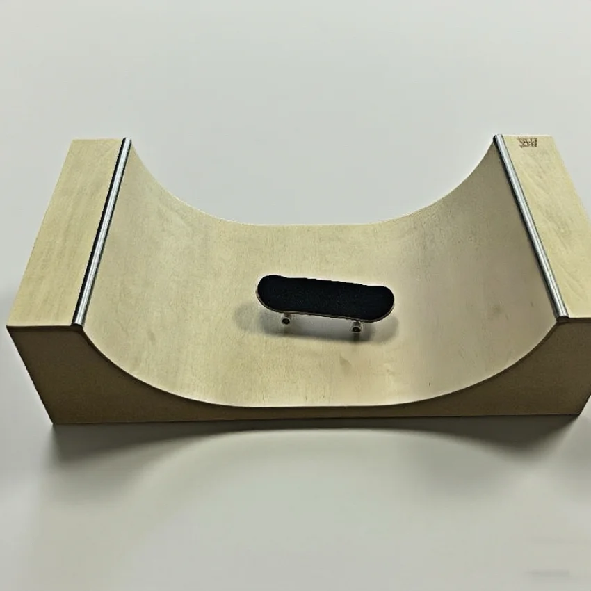 Rampe demi-tuyau de touche, rampe en U en bois pour cascades technologiques, garde-corps de bureau Portable pour la pratique professionnelle et les débutants