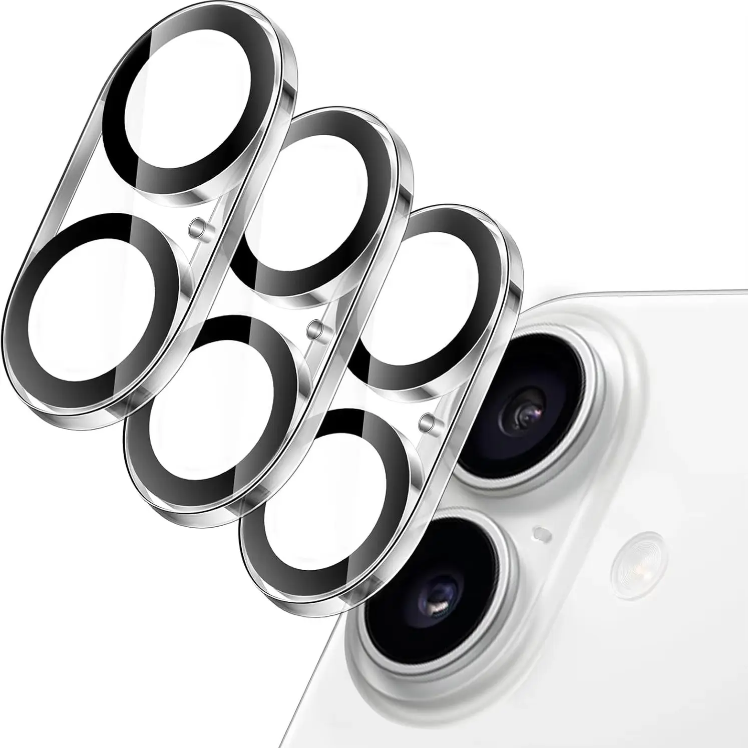 

3PCS Glass Camera Lens Protector for iPhone 17 Air 17E 16E 16 Pro Max 15 Plus 14 13 Mini 12 11 Phone Protection Protective Film