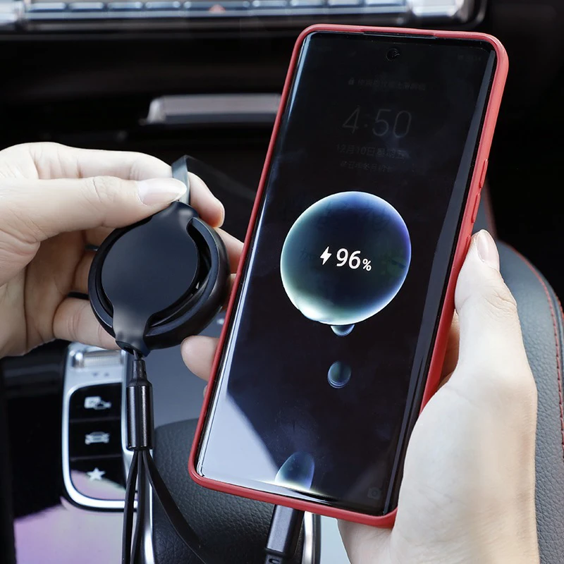 3 In 1 Car Interior Fast Charger USB Data Cable For Tesla Coil Model 3 Y X S Bonina Highland Roadster SpaceX Styling Accessories
