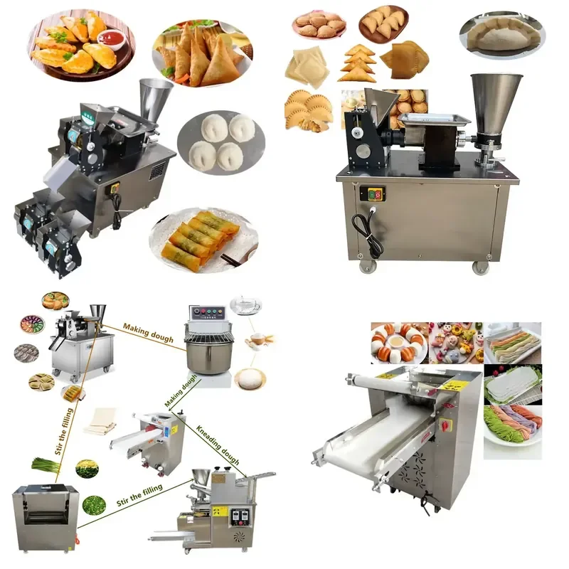 Automatic Empanada Making Machine Full Process Production Line Dumpling Wonton Samosa Folding Machine