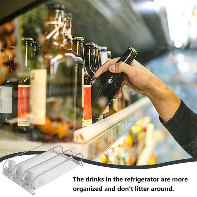 

A15F-Refrigerator Beverage Dispenser Self-Propelled Beverage Organizer Bottle And Can Dispenser