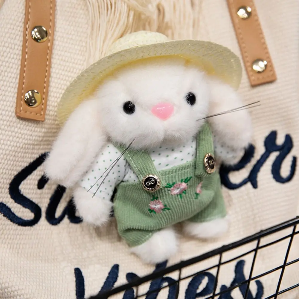 

Plush Stuffed Garden Bunny Plush Toys Clothes and Hats Charms Gardener Little Rabbit Doll Cartoon 14cm Rabbit Plush Doll Kids