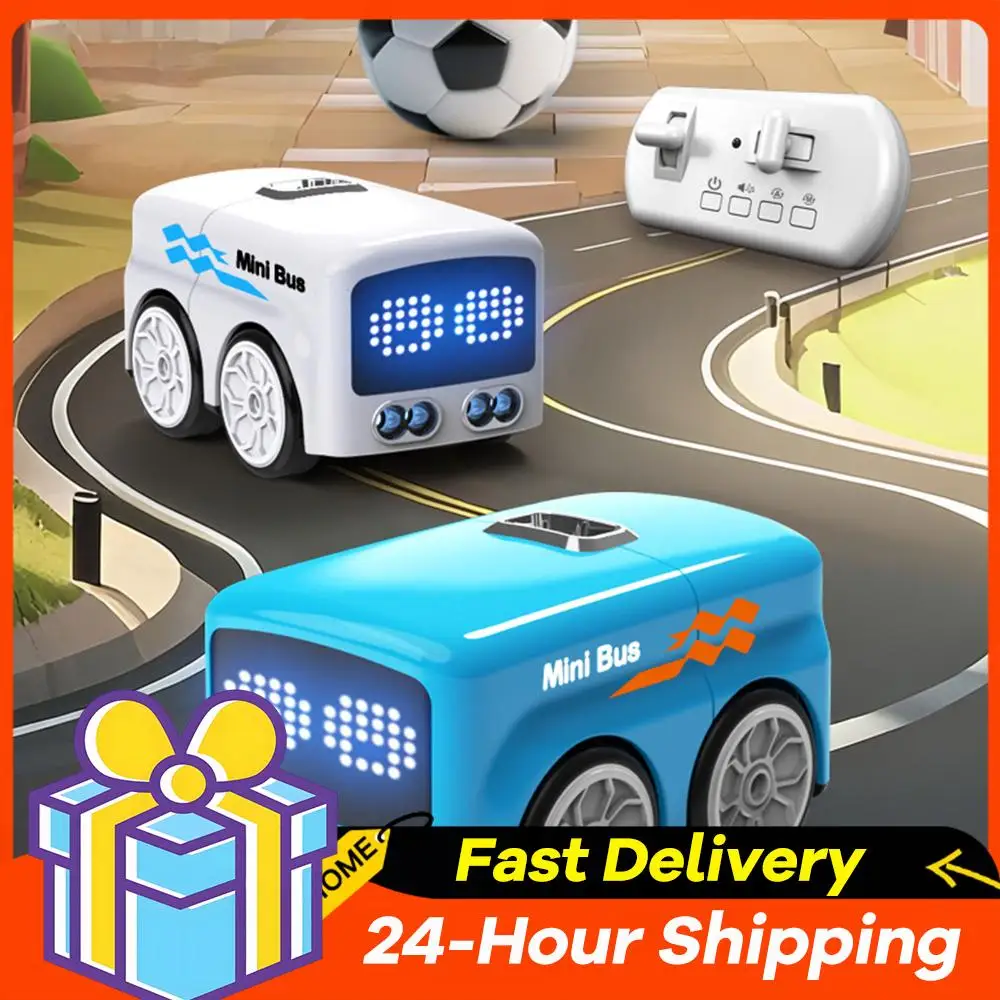 

Gesture Sensing Induction Mini Bus Auto-Follow Line Tracking with Soccer Smart Gesture Control RC Car Mini Bus Gifts for Boys