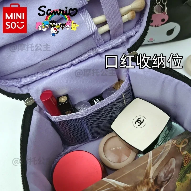 Kuromi 2025 New Women's Makeup Bag Fashionable High Quality Handheld Storage Bag Cartoon Large Capacity Portable Storage Bag