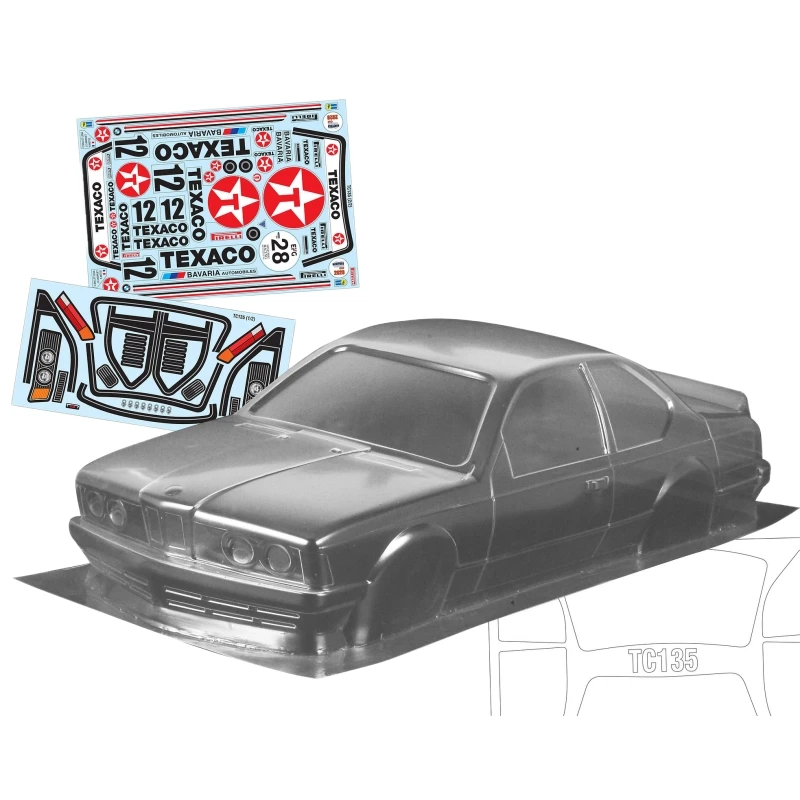 

TC135 1/10 BMW 635, On Road Car, RC Drift Body shell, 190mm Width, 258mm wheelbase, Tamiya tt01 tt02, Kyosho fazer