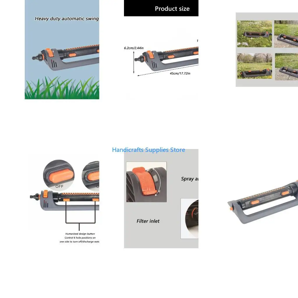 R1WA Automatic Swivels Sprinkler Head 19 Jet Rotating Garden Sprinkler for Efficient