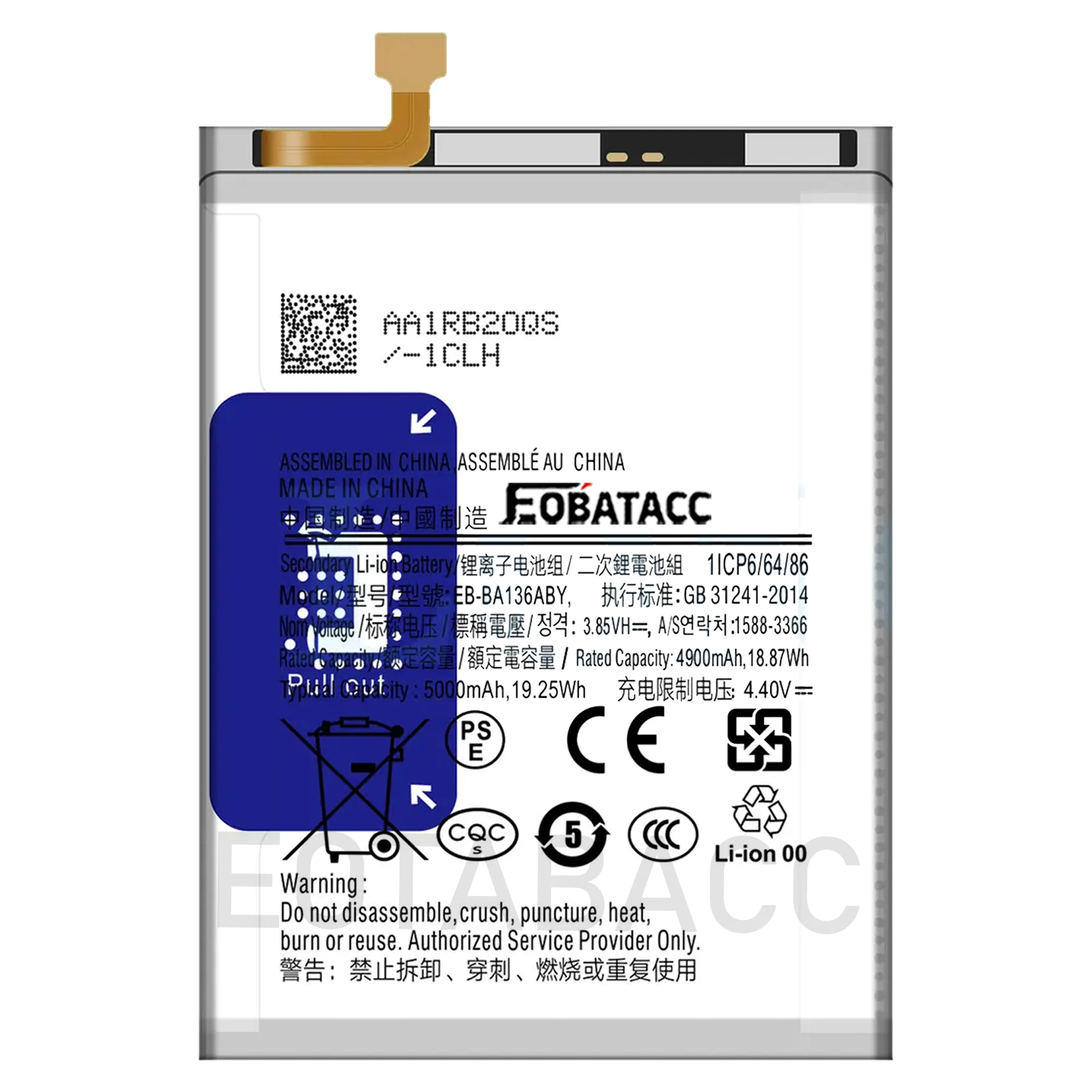 2025 سنة EOTABACC جودة عالية 100% الأصلي EB-BA136ABY بطارية لسامسونج A13 5G/M13 5G بطارية + أدوات