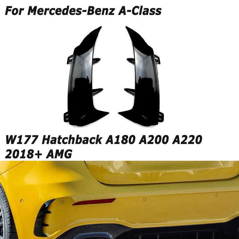 1 Set ABS Rear Wind Knife Trim For Mercedes-Benz A-Class W177 Hatchback A180 A200 A220 2018+ AMG Exterior Tuning Accessories