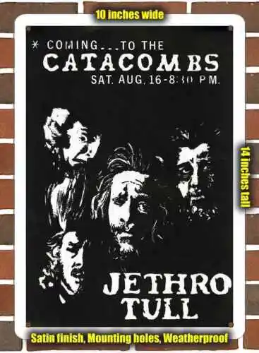 Metal Sign - 1969 Jethro Tull in Houston- 10x14 inches