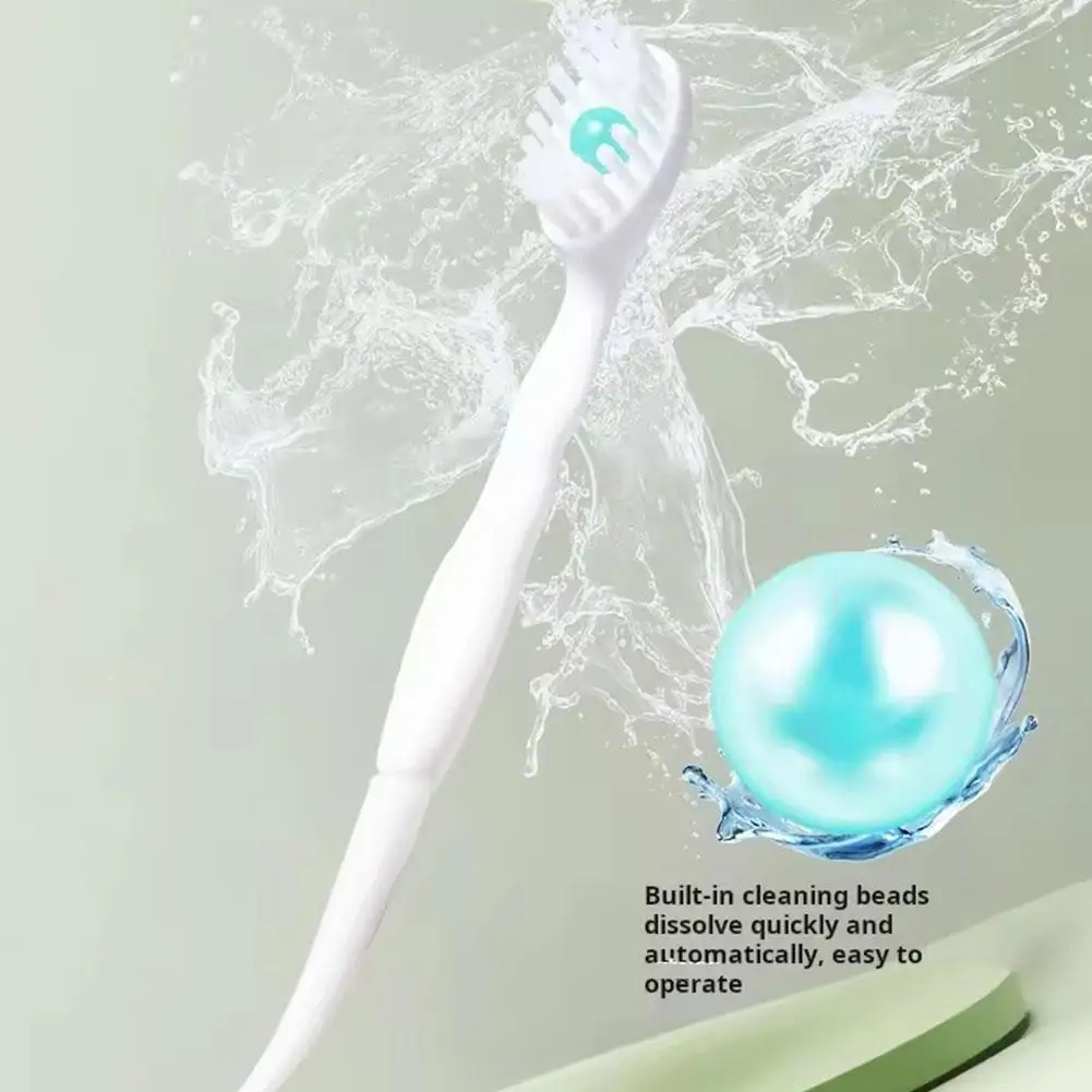 20PCS Mini Burst Bead Toothbrush Box, No Water Portable Toothbrush for Travel Outdoor No Rinse Oral Cleaning Use