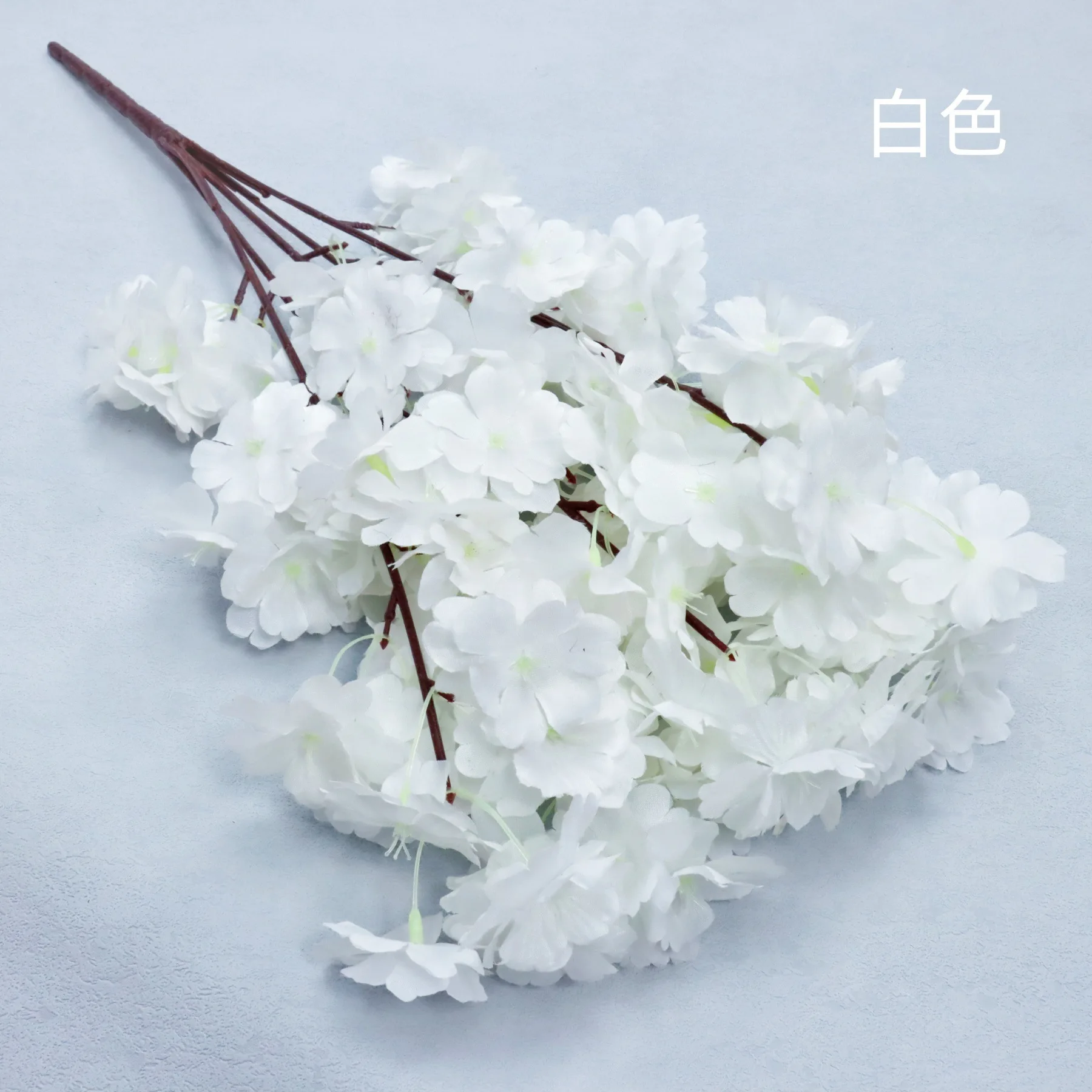 

Simulation Cherry Blossom Branch Five-Fork Cherry Blossom Wedding Decoration DIY Home Living Room Dining Table Decoration