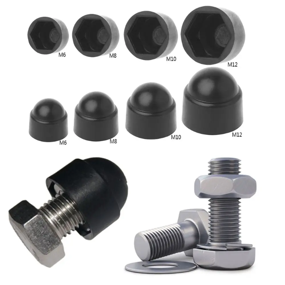 10Pcs M8 Protection Dome Bolt Caps Nut Covers Plastic Exposed