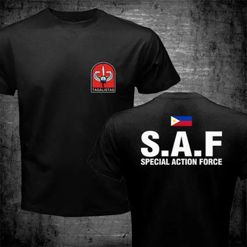 New Philippines  SAF Special Action Force CTU Unit SWAT Military T-shirt