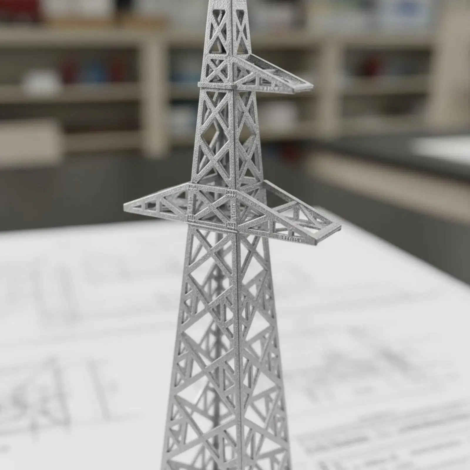 Power Tower Teaching Aid Transmission Pylon Model Support Structure Educational Display for School Lab