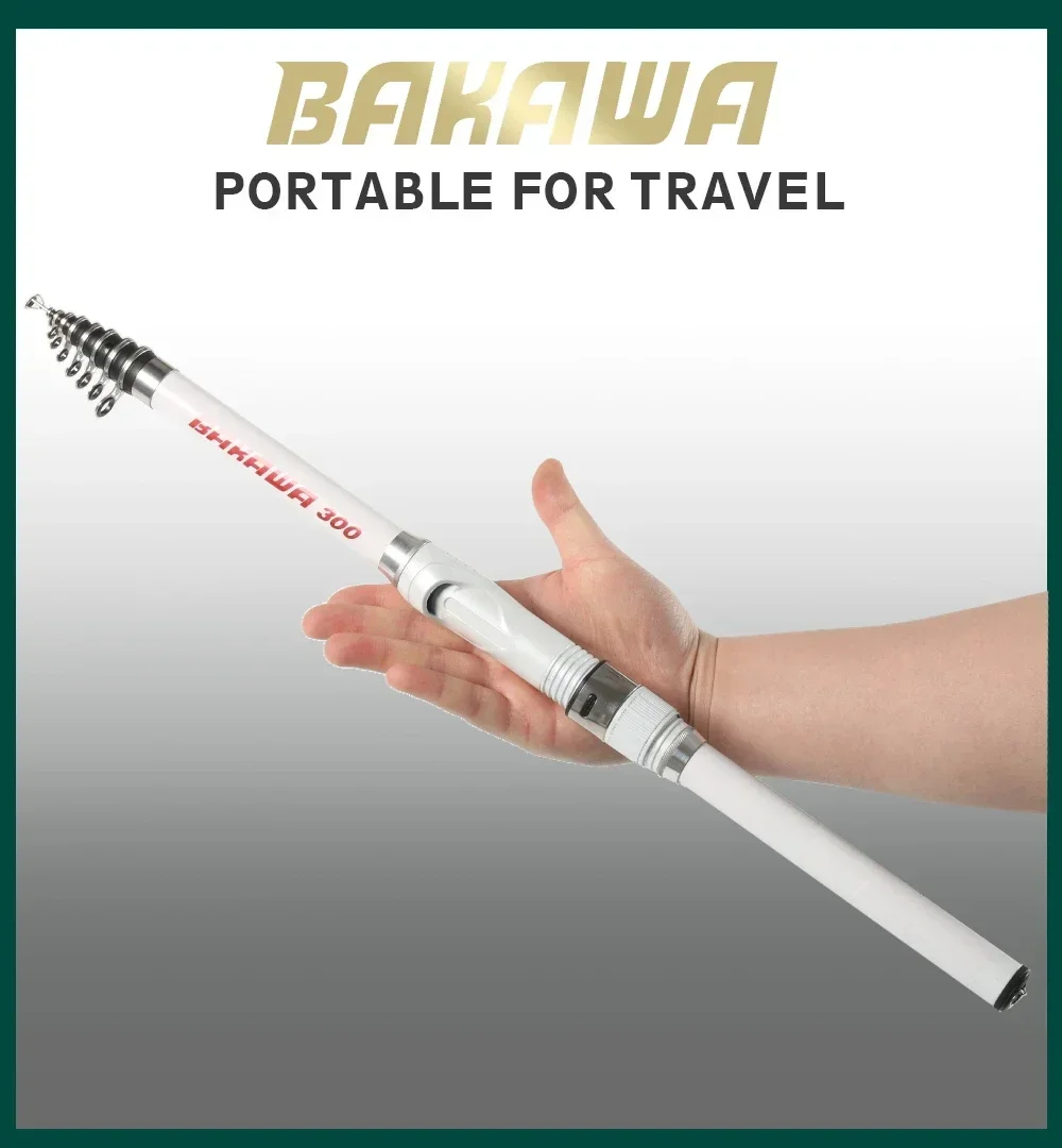 BAKAWA 1,5M 1,8M 2,1M 2,4M 3,0M Spinnrute aus Kohlefaser, Teleskop-Feeder-Rute, Pesca Reisezubehör Feeder – Detail 1