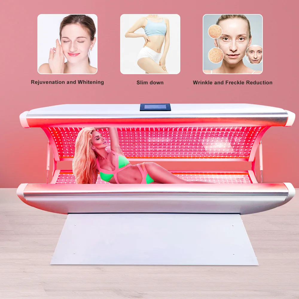 Lit de luminothérapie rouge SLYRIC pour la beauté, le blanchiment de la peau, le collagène, le spa, l'épilation, appareil commercial de rajeunissement corporel complet