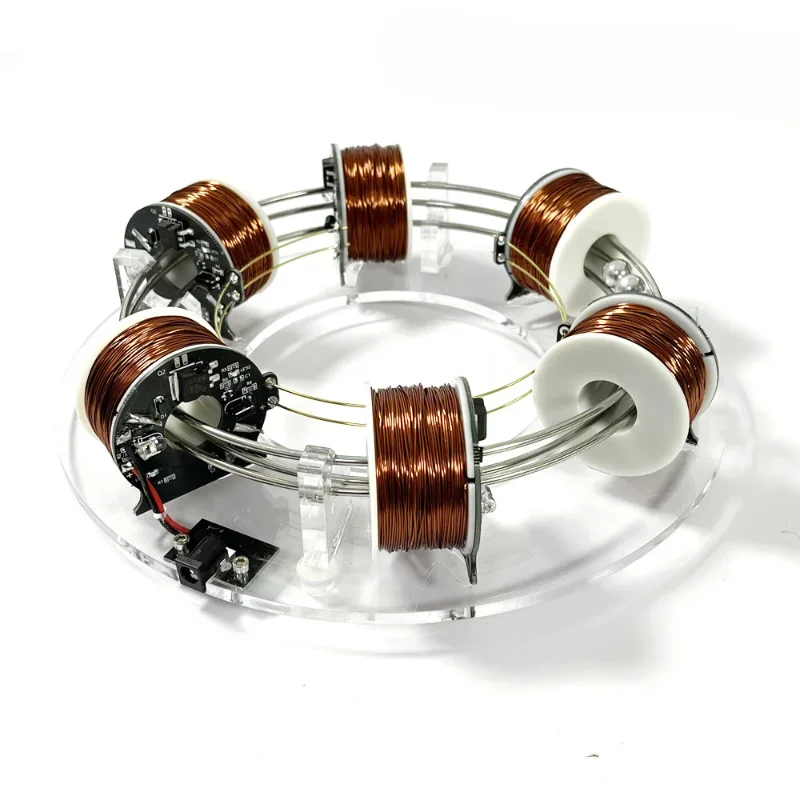 Electromagnetic coil accelerator 6 sets of perpetual motion machine model magnetic ornament gifts