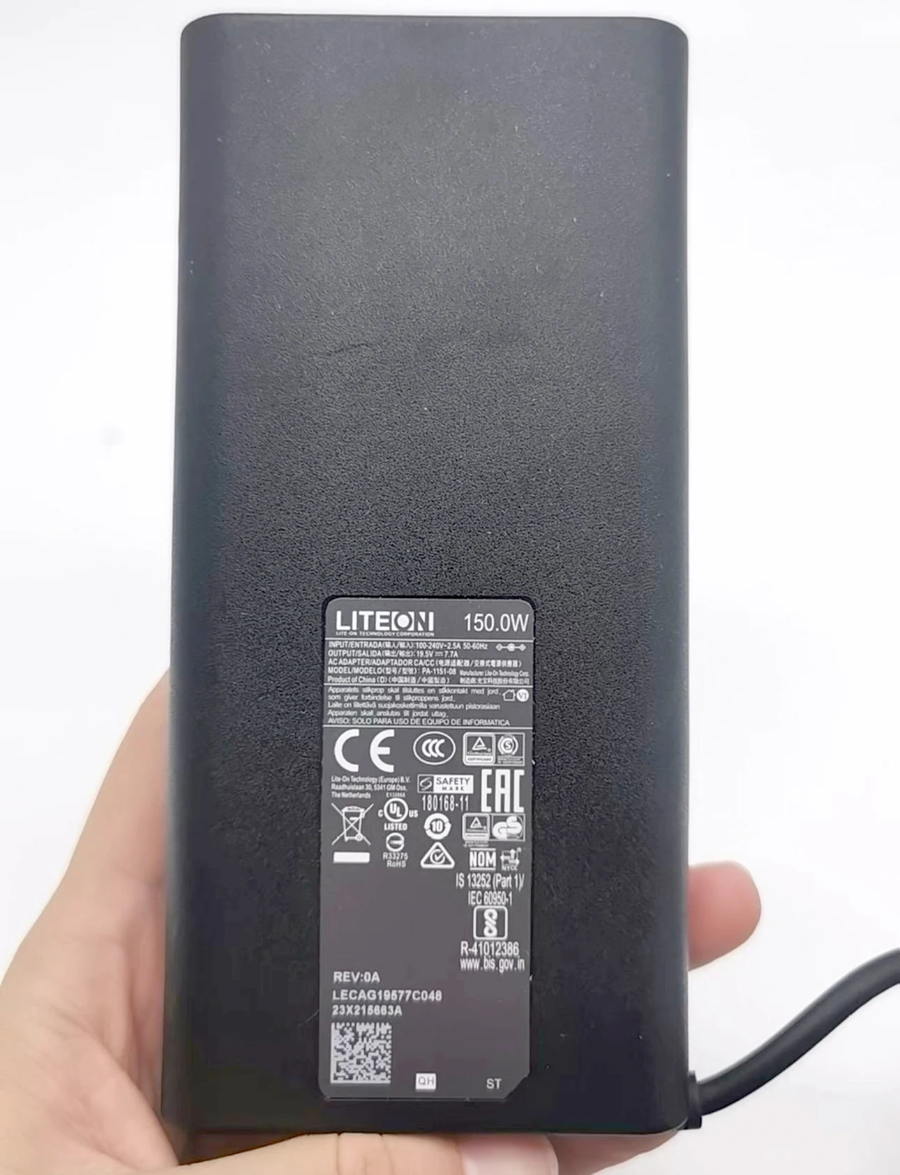 Cargador de portátil LITEON 150,0 W 19,5 V 7,7 A PA-1151-08, adaptador de CA genuino OEM para portátil MSI GP73 Leopard-014, 7,4mm x 5,0mm