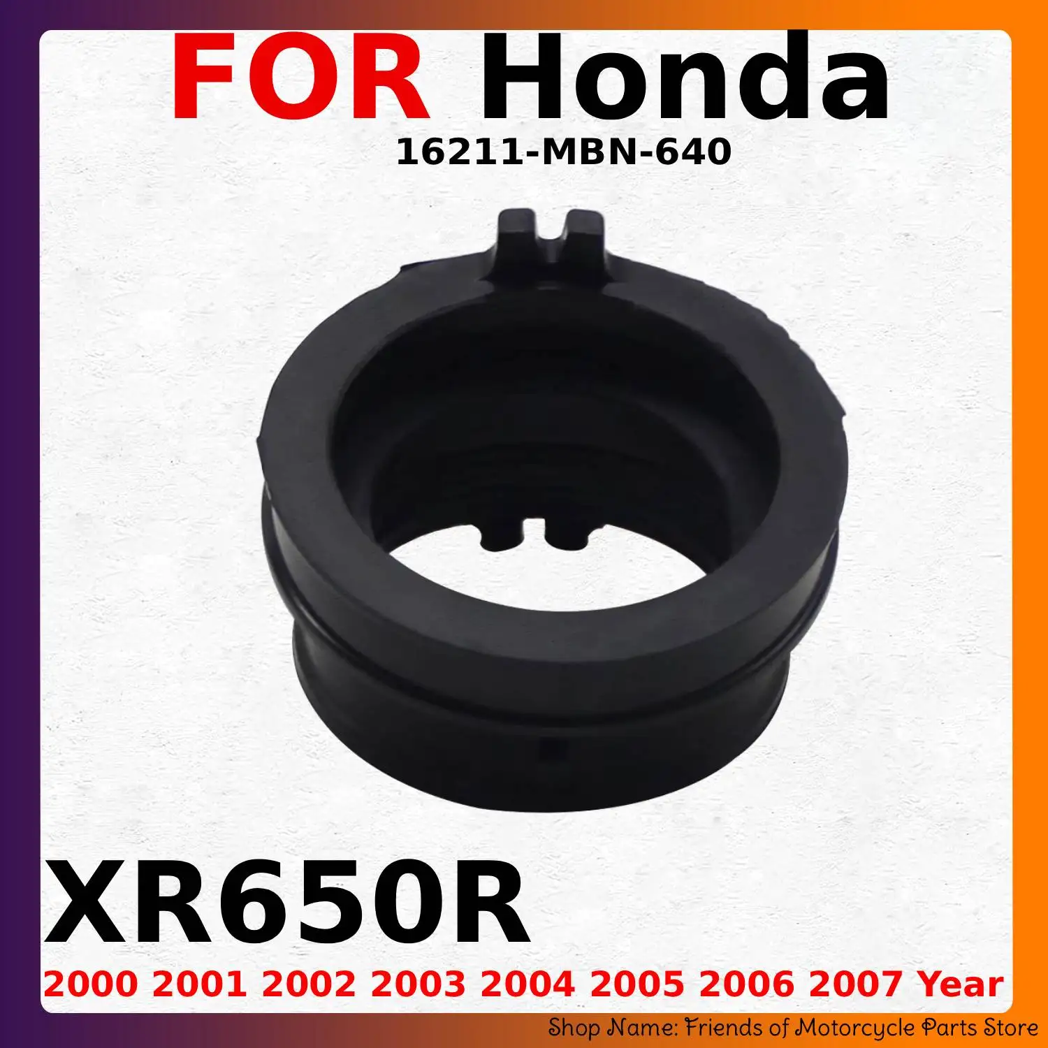 For Honda XR650R 2000 2001 2002 2023 2004 2005 2006 2007 Year 16211-MBN-640 Motorcycle Carburetor Interface Manifold Intake Glue