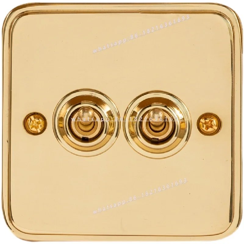 Dial Rod Single Open Double Open Double Control Retro Hidden Switch Living Room Bedroom Panel