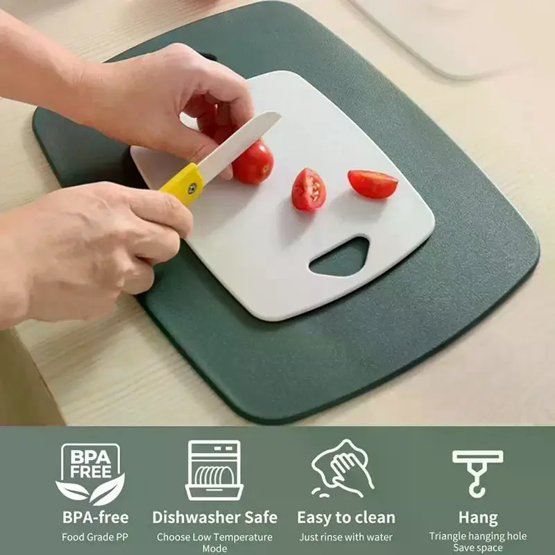 1/3Pcs Plastic Cutting Board Multifunctional Cutting Board For Vegetables Fruits Baby Food Household Non-Slip Cutting Board