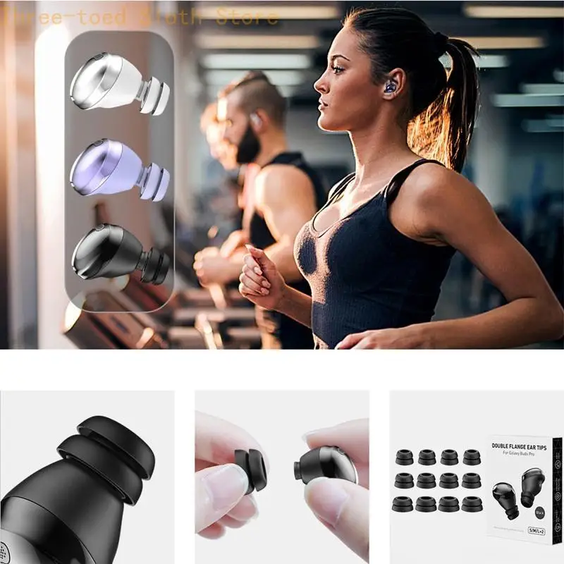 Schwarz Weiß Ohrstöpsel In-Ear-Matten Anti-Drop-Ohrstöpsel für Buds Kopfhörer-Reparaturteile E74A – Detail 5