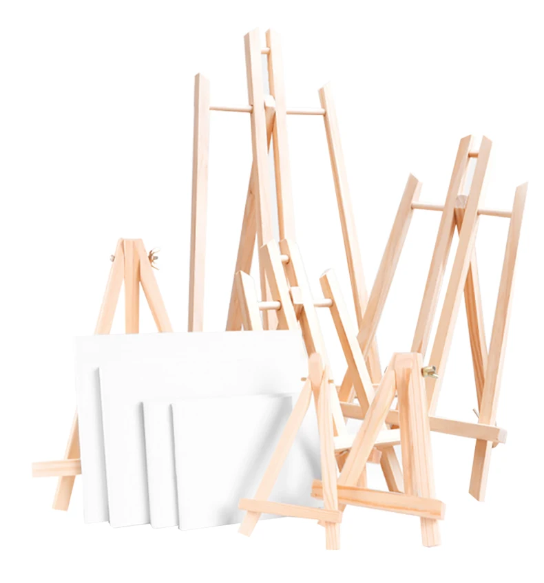 5 Stück Mini-Holzständer für Handyhalter, klappbare Tischhalterung, Dreieckshalterung, Zeichenbrett, Kunstbedarf – Detail 1