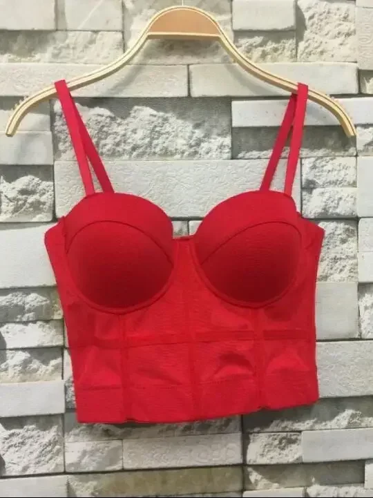 Bralette de malla con Push-Up para mujer, corsé, corpiño, corpiño, Top recortado para fiesta y Club nocturno, nueva moda