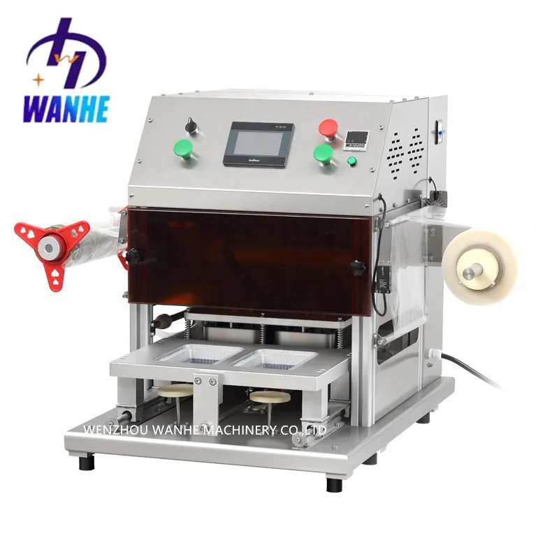 WANHE pre-made dishes tray MAP packing machine/ sweet rice plastic tray sealing machine