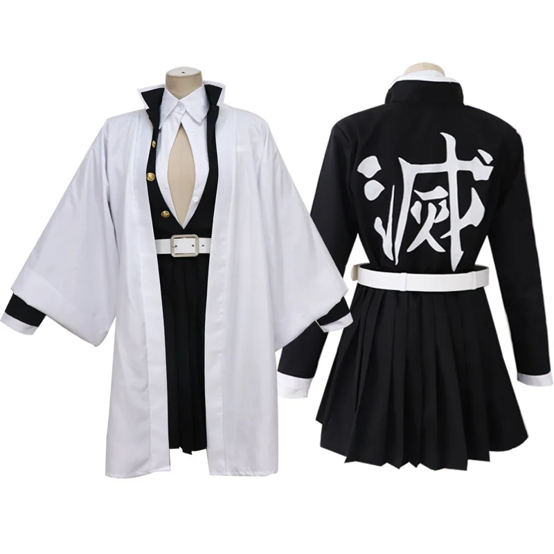 Demon Slayer Cosplay Costumes Japanese Anime Cartoon Nezuko Shinobu Mitsuri Tsuyuri Kanao Kimono Cloak Uniform Adult Kids Wig