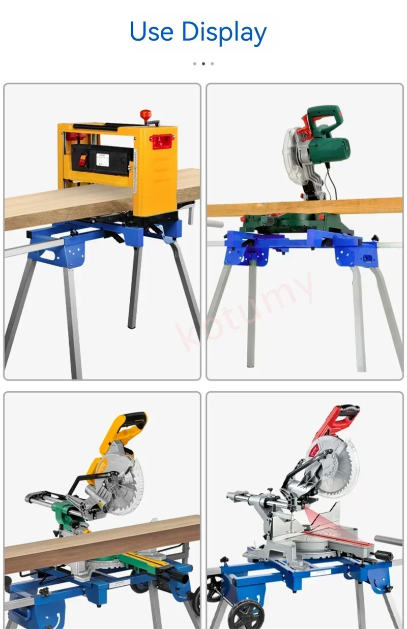 Multifunctional Cutting Machine Stand Aluminum Machine Miter Saw Workbench Portable Foldable Bracket Woodworking Table