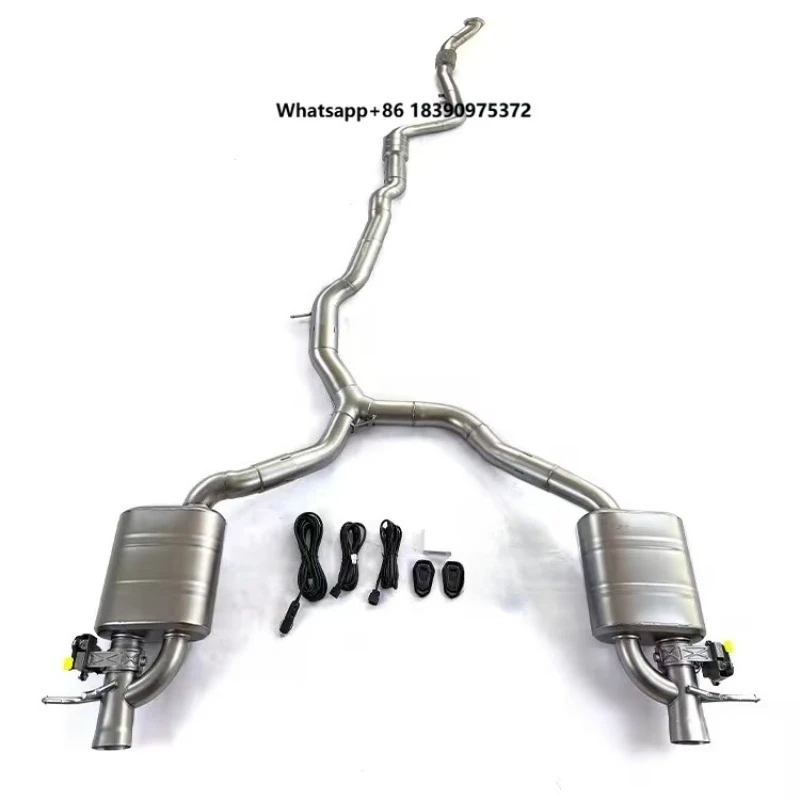 High Quality Stainless Steel Mirror Polished 1.5mm Thick 2 Inlet Silver White Catback Exhaust Pipe 3-Year Warranty PX