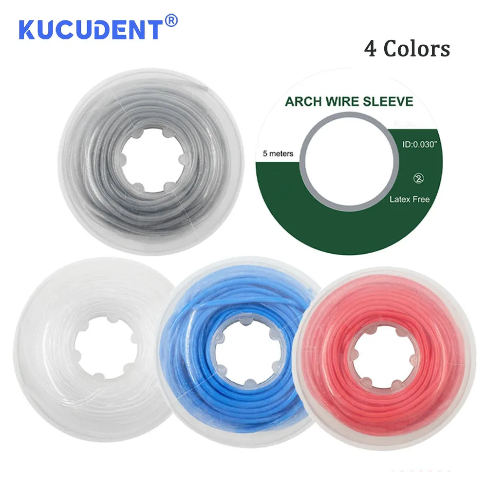 KUCUDENT 1 Roll Dental Orthodontic Archwire Sleeve Wires Plastic Elastic Protective Tube Tissue Guard Dentistry Lab Tools