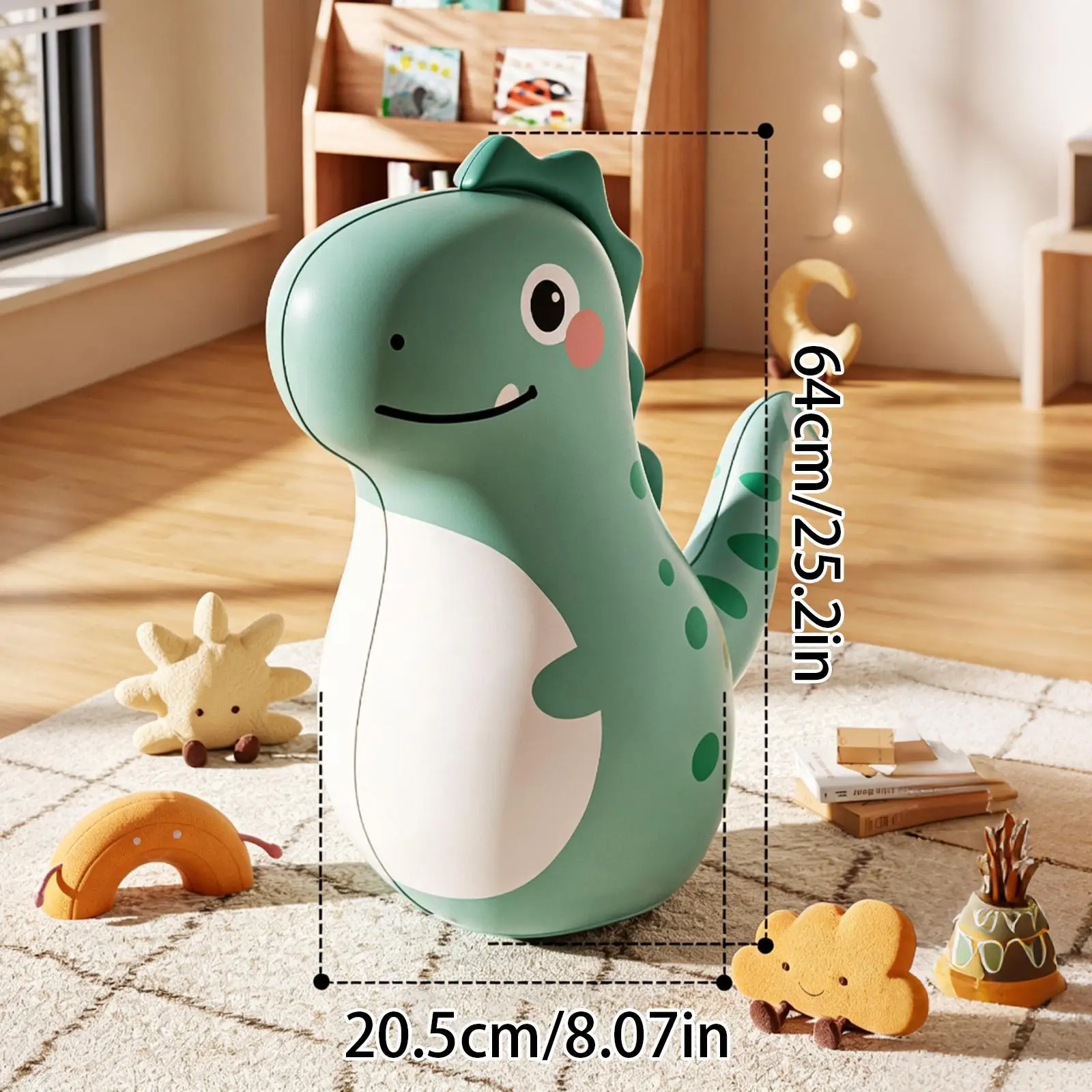 Fun Dinosaur Inflatable Punching Bag Cartoon Blow Up Boxing Toy For Kids, Indoor Outdoor Punching Bag For Home School Birthday