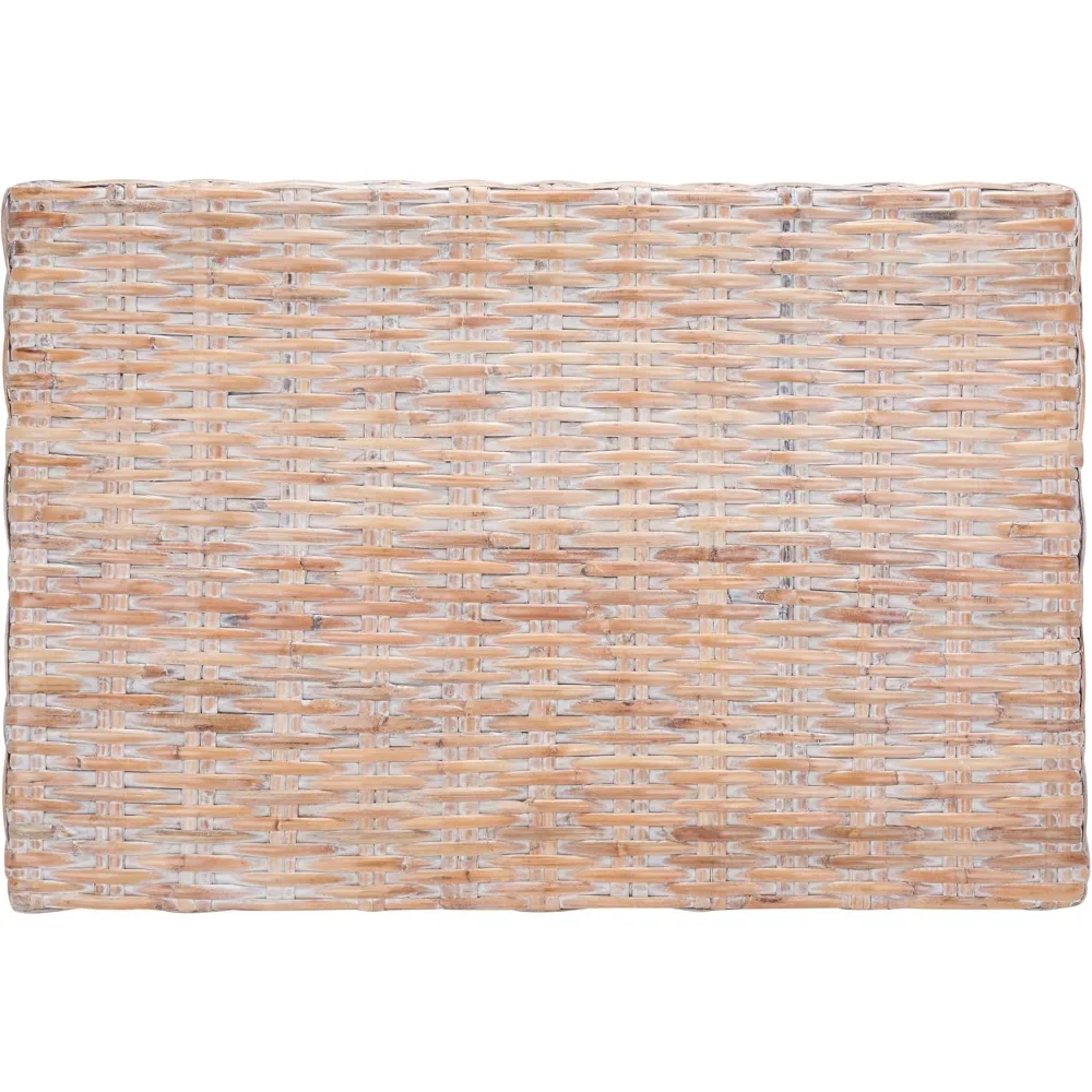 Mesa de centro de lavado blanco natural