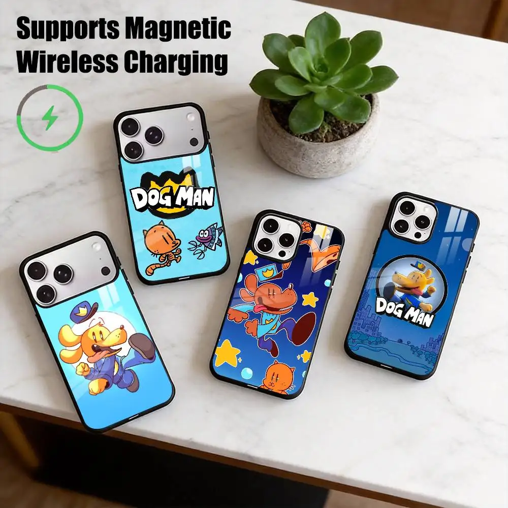 D-Dog M-Man Cartoon  Phone Case For iPhone17,16,15,14,13,12,11 Plus,Pro Compatible with magnetic wireless charging Gift