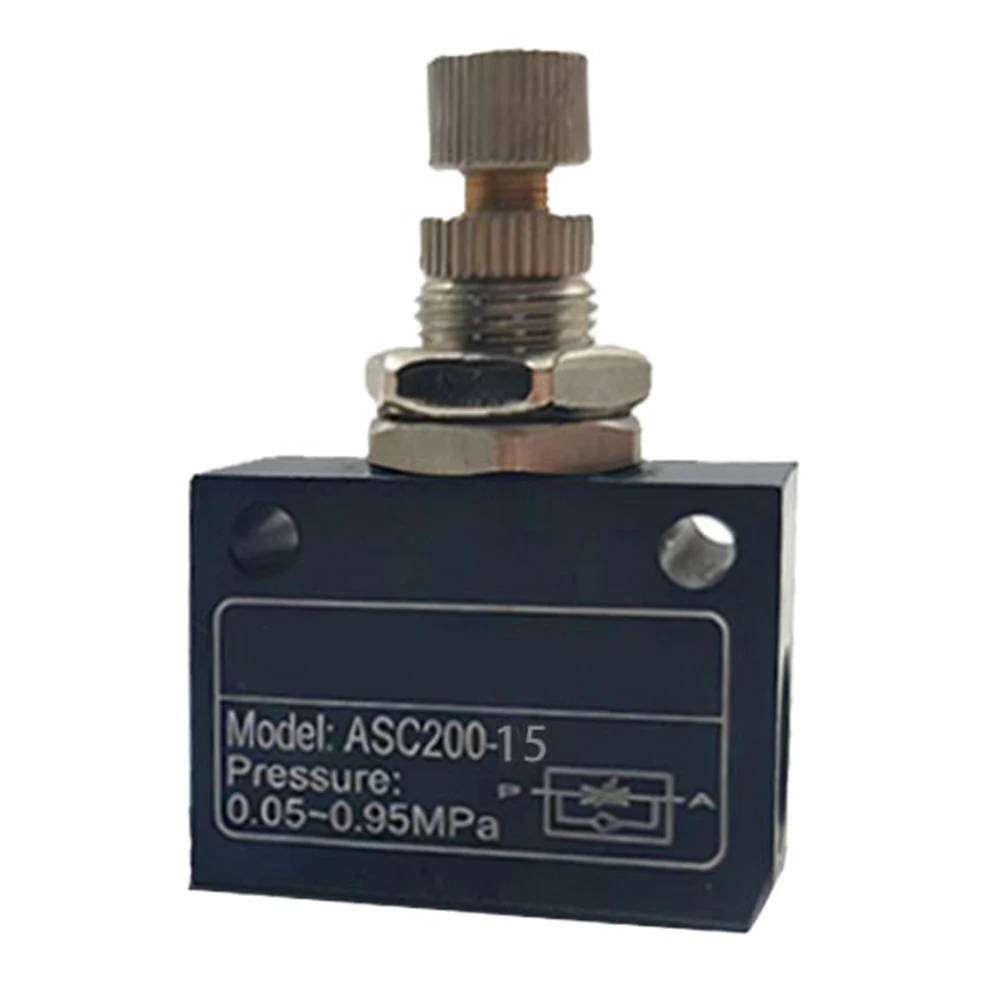 1pc ASC200 Aluminum Pneumatic Throttle Valve Precision Flow Control Valve Cylinder Pressure Regulating Valve For Pneumatic Tools