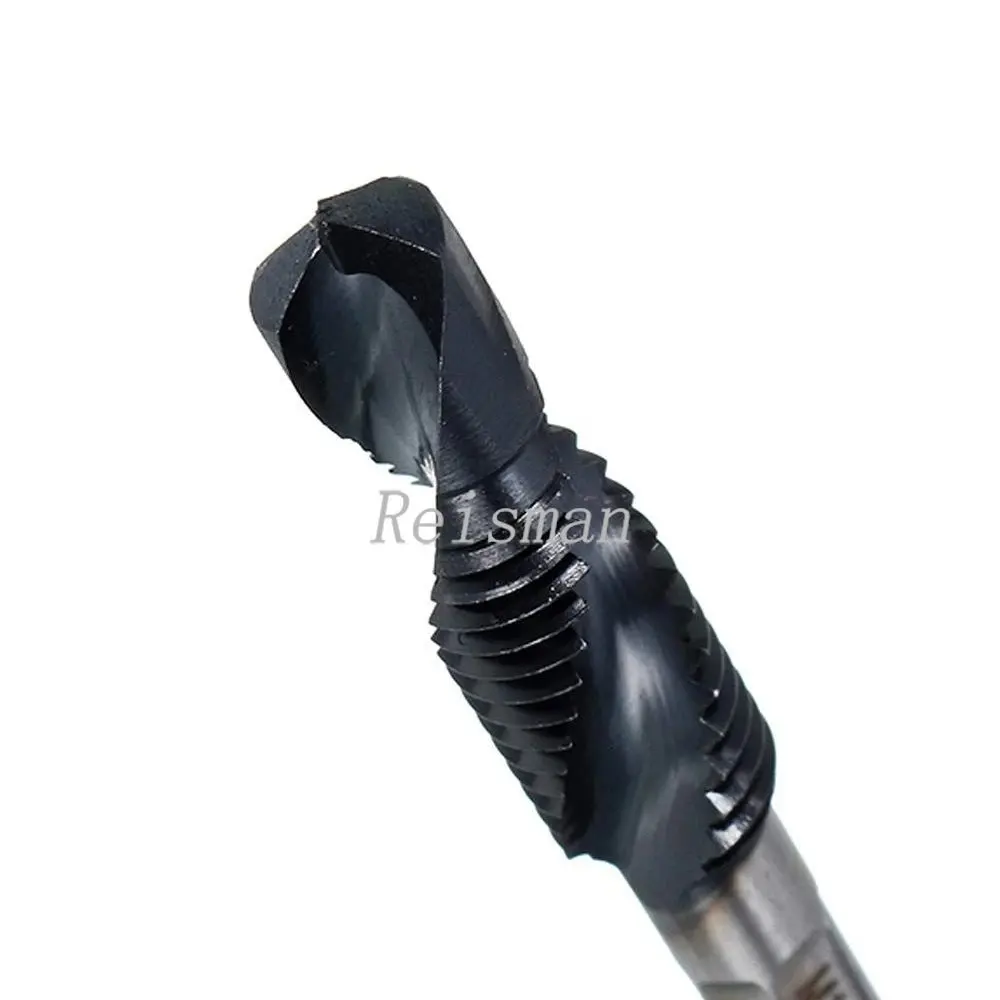 M35 TIAIN Stainless Steel Compound Tap Hex Shank Titanium Plated HSS Screw Machine Drill Coated Deburr Countersink Bit