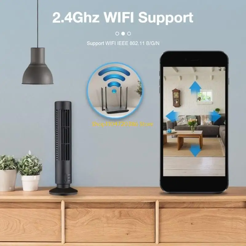 

K0EA скрывает шпионскую камеру, вентилятор, Wi-Fi, удаленный мониторинг, оповещение о движении, качество 1080P