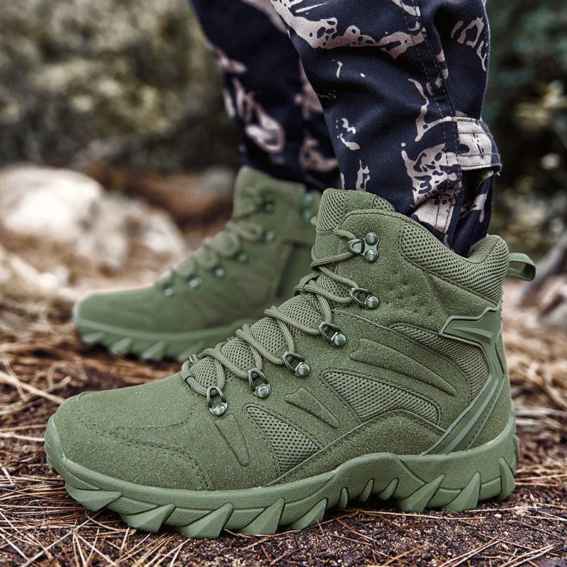 Training Tactics Combat Upgraded Outdoors Male Boots Camping Anti-wear Rapid Response Hiking Shoes Fishing Hunting Sneakers Men