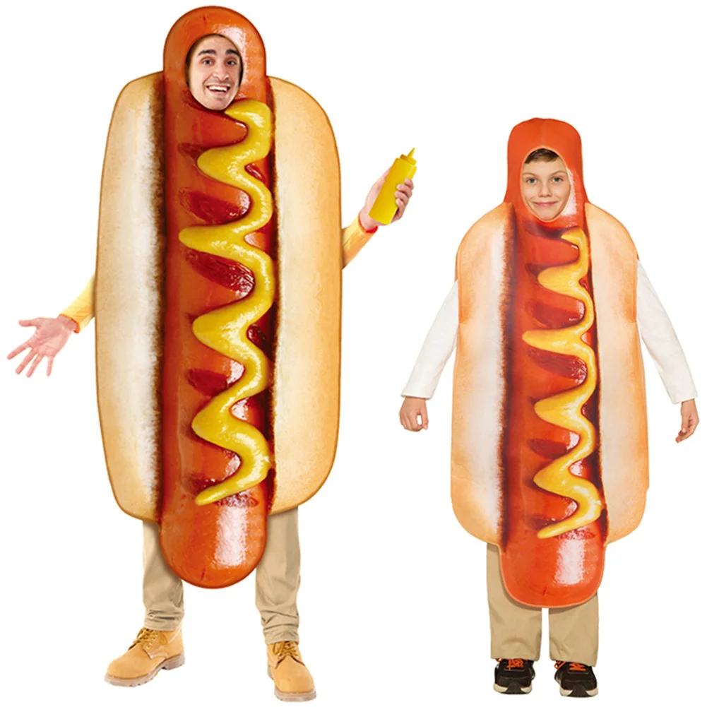 

Food Cosplay Hot Dog Hallowmas Party Roleplay Costume Boy Disguise Carnival Role Play Suit Outifts For Men Adult And Boy