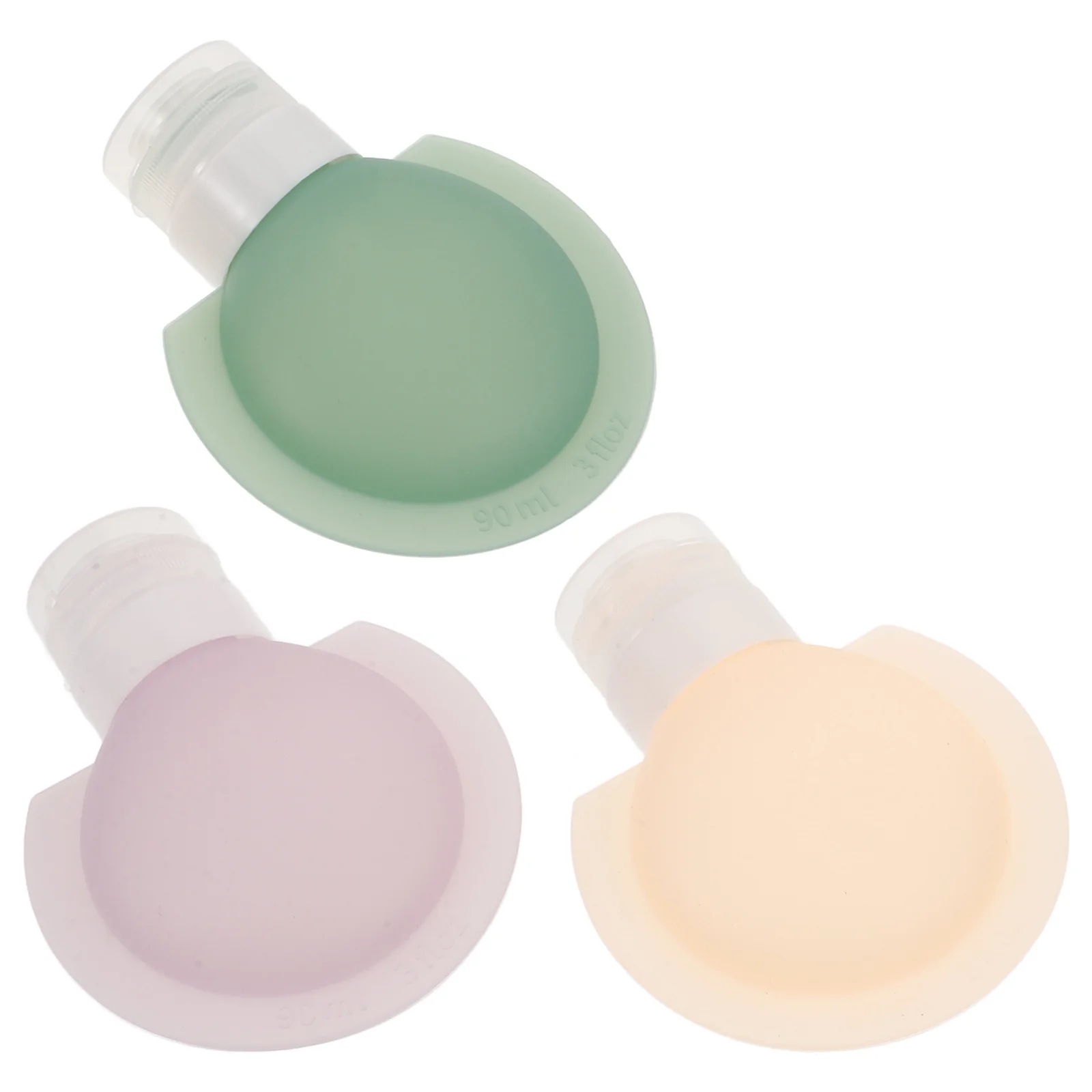 3 個旅行用シリコンボトル空のポータブルトイレタリー容器漏れ防止詰め替えシャンプーローション収納女性男性用