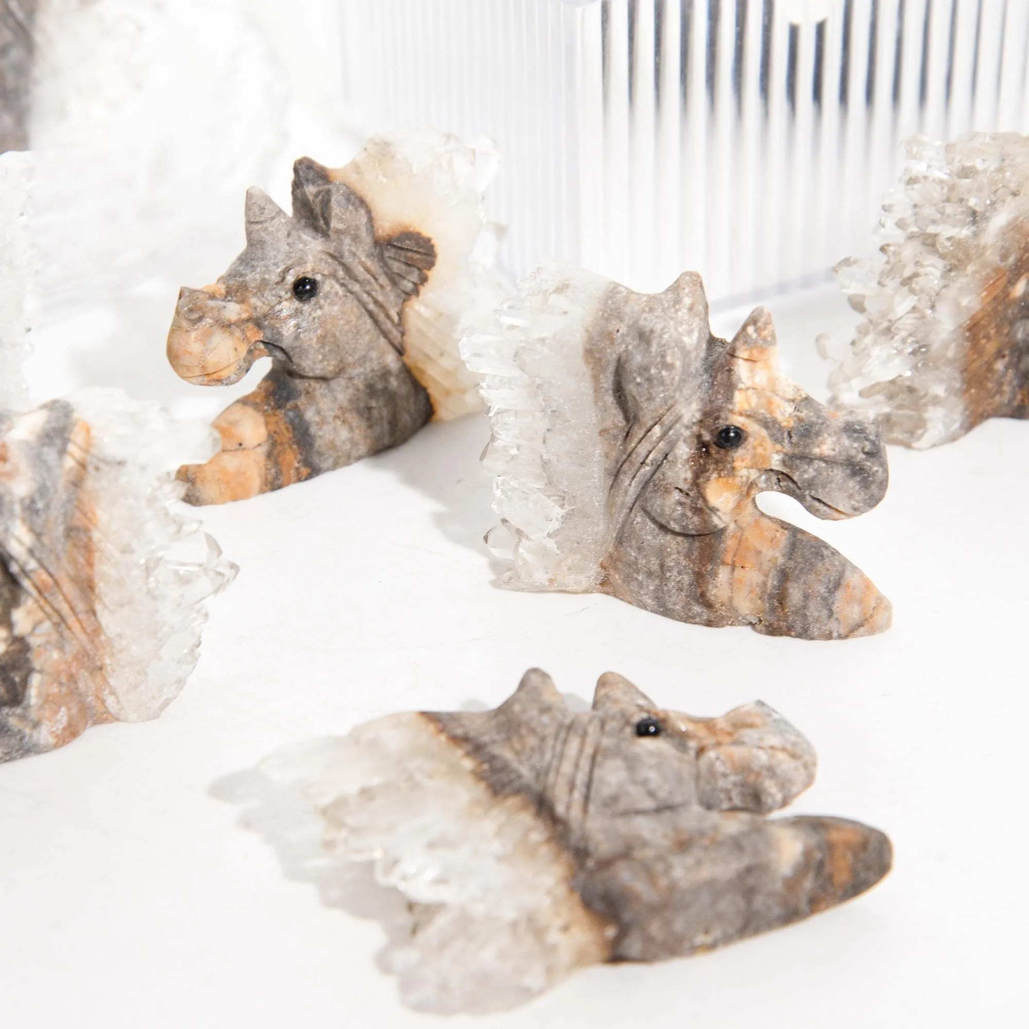 Clear Quartz Cluster Unicorn Healing Crystal Gift Home Decor,DIY crafts, Jewelry Patterns, DIY Jewelry Crafting Accessories