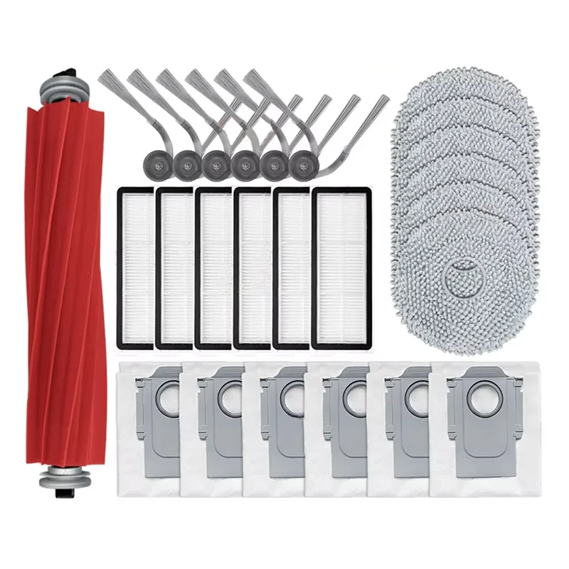 

【GRATEFUL】Сменные основные и боковые щетки, HEPA-фильтр, насадка для влажной уборки для робота-пылесоса Roborock QR798 QV35A, запасные части и аксессуары