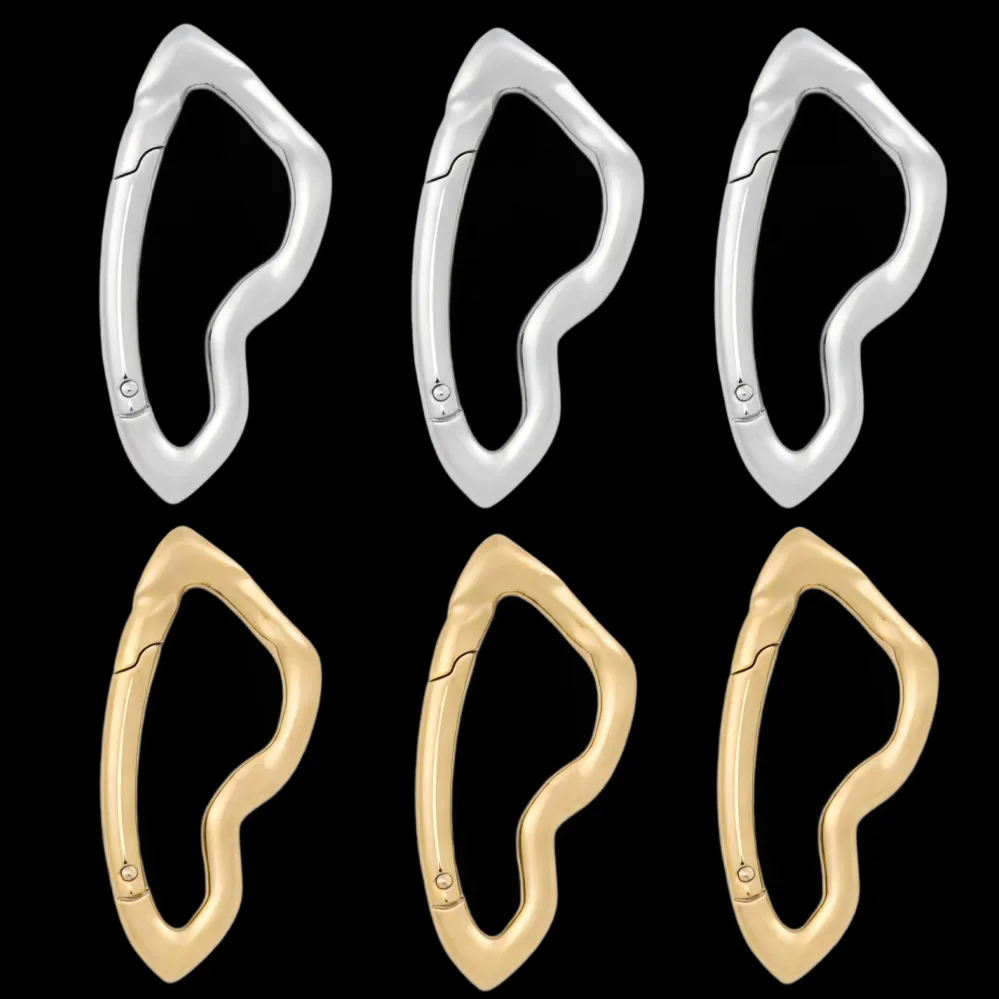 

2/4/6Pcs Irregular Metal Carabiners Spring Keychain for Men Big Car Key Chains Punk Bag Waist Buckle Women DIY Keyring