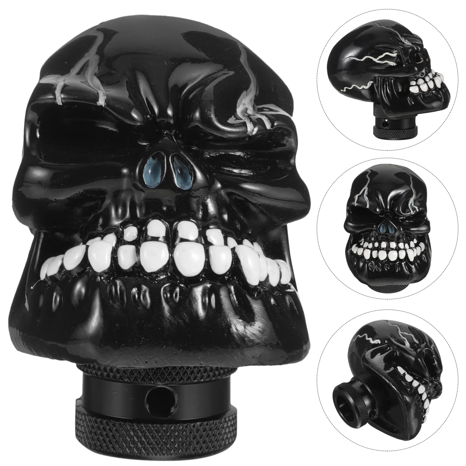 

Skull Head Gear Shift Knob Resin Polished Finish Car Gear Shift Handle Automatic Stick Shifter Car Accessories