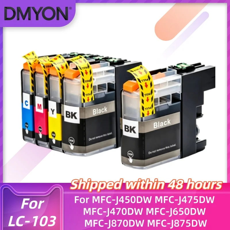 Набор из 3 картриджей, совместимых с Brother LC103 DCP-CHIP J152W MFC-J245 MFC-J285DW MFC-J450DW MFC-J470DW MFC-J475DW Lc103